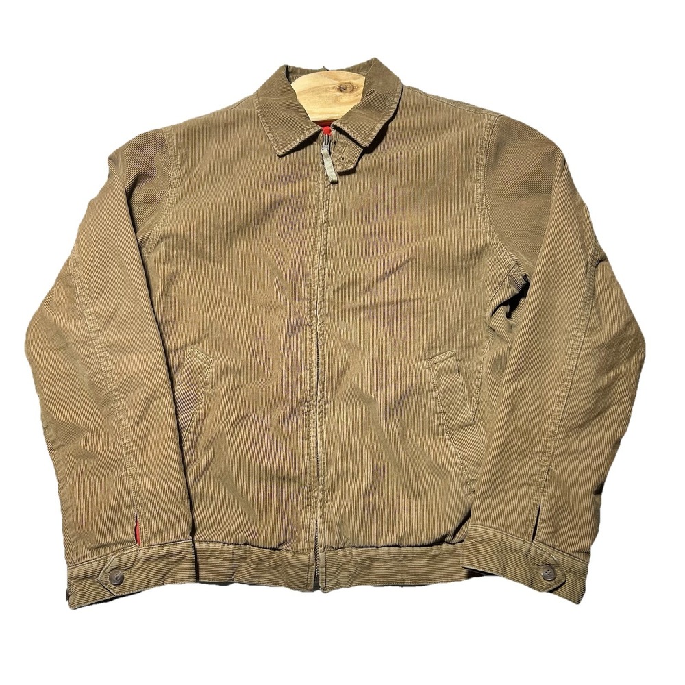Vintage Y2K‎ J Crew Corduroy Men Medium Jacket Bomber Workwear Lined Brown